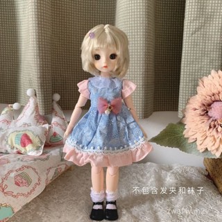 限時免運【BJD6分娃衣】夏季新款30釐米6分娃娃bjd換裝芭比公主套裝3D眼27關節兒童玩具 PPTX