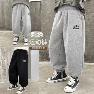 ☁小雲朵☁男童褲子春秋運動褲新款兒童運動衛褲中大童男孩休閒寬鬆長褲