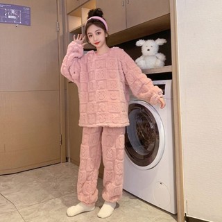 🌸臺灣限價免運🌸鹿鹿 兒童睡衣套裝秋冬新款男女童加絨加厚居家服中大童百搭可外穿睡衣