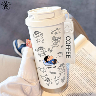 保溫杯 杯子 隨行杯 蠟筆小新杯子 隨身杯 保溫瓶 瞌睡蠟筆小新316陶瓷內膽咖啡保溫杯男女生辦公室隨行手提吸管杯