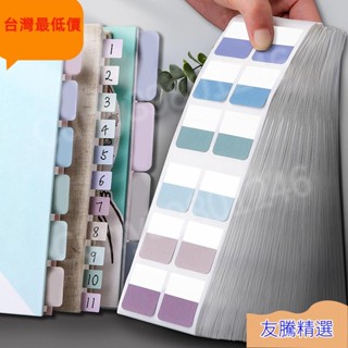 【臺灣最低價】莫蘭迪學生分類書寫索引貼標籤貼紙便利貼彩色熒光貼書籤紙引索貼