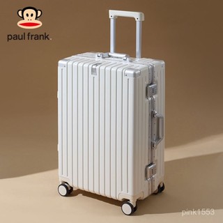 免運#Paul Frank/大嘴猴拉桿箱行李箱萬嚮輪鋁框旅行箱學生拉鏈旅行箱出行收納包 旅行收納包 多功能收納包