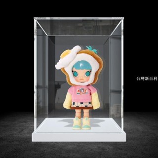 熱銷#適用泡泡瑪特 MOLLY 小小美食家 BJD可動人偶 潮玩壓克力展示盒#臺灣新百利