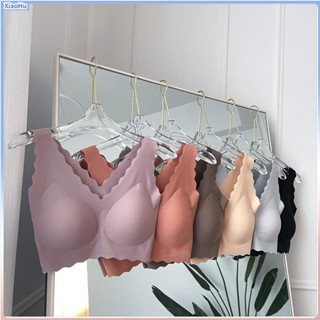 XiaoHu💕乳膠 內衣 深V 小浪花 無痕 美背 無鋼圈 集中爆乳運動內衣 鋼圈 蕾絲 罩杯 性感 運動內衣