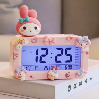 [限時特惠]⏰美樂蒂鬧鐘桌麵可愛卡通 新款女孩女家用多功能時鐘 靜音鬧鐘 可愛鬧鐘 造型鬧鐘 小鬧鐘 鬧鐘