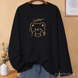 衣大倉 100%純棉長袖T恤卡通 t恤 學院風上衣 韓式衣服 寬鬆上衣短袖 流行衣服