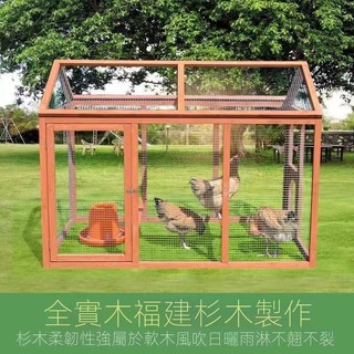 【快速出貨 可開發票】戶外家庭養雞籠庭院鳥籠兔籠鴨籠鵝籠貓籠擋風防雨木製雞別墅