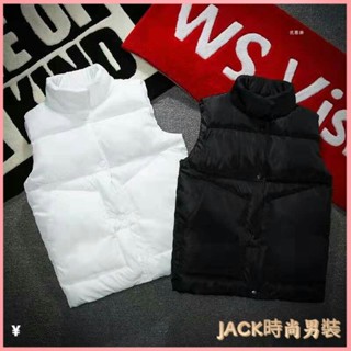 JACK-男裝 大尺碼背心 棉背心 保暖背心 男生背心 情侶裝棉馬甲男女秋冬季韓版立領背心外套保暖棉坎肩