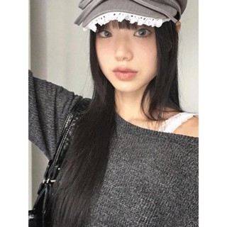 Codibook｜韓國 wonderwonder 徐徐漸層圓領露肩長袖針織上衣［預購］針織衫 女裝