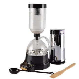 電熱虹吸壺家用萃茶壺高硼矽玻璃電動磨豆機煮咖啡機配套器具套裝