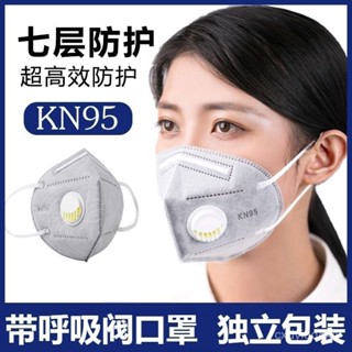 【🔥臺灣優選✨】【國標七層】KN95呼吸閥口罩灰色防粉塵防一次性防塵獨立包裝 IMA4