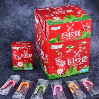 🔥桃園出貨 🔥迷你柺杖糖聖誕節糖果批發禮盒裝創意零食地攤平安夜兒童棒棒糖