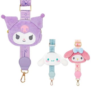 【現貨】小禮堂 Sanrio 三麗鷗 寬版手機背帶附零錢包 (大頭款) Kitty 酷洛米 大耳狗