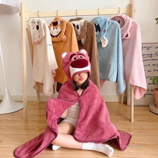 無憂良品🌈嬰兒立體帶帽斗篷寶寶洗澡浴巾加厚吸水速乾兒童浴袍超柔加大沙灘