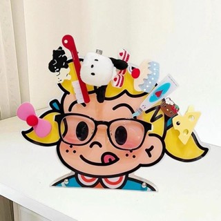 🔥【好物分享】原田治墨鏡眼鏡展示架一體桌麵擺件亞剋力立牌桌麵飾品夾子收納架