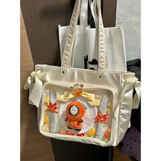 臺灣出貨✨新店優惠 痛包 娃包 單肩包 新款高階感原創緞面雲朵痛日系大容量托特包二次元周邊痛包單肩