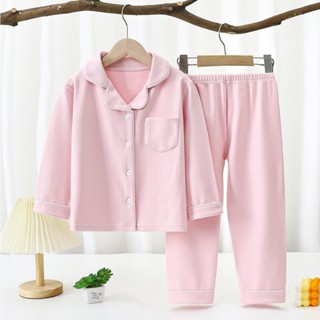 🔆小甜甜日係美衣👙 男女童新款秋冬長袖家居服套裝兒童德絨睡衣套裝寶寶翻領睡衣兩件 21LO
