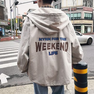 🚚免運 熱🚚靜靜 臺灣限時活動 春季男士工裝外套韓版潮流連帽夾克男生帥氣bf原宿港風chic上衣服
