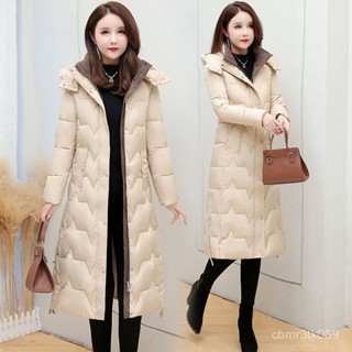 羽絨服女中長版清倉處理特價折扣可拆卸帽顯白洋氣高檔外套 白鴨絨 保暖 防寒 羽絨外套連帽1101 EAKY