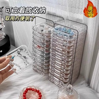 【臺灣新店福利價統編】✾佛珠收納袋✾ 水晶 文玩 手串手鍊桌面收納盒首飾項鍊飾品防塵透明桌面整理飾品盒
