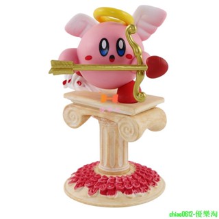 優樂淘-11.5cm 日本任天堂遊戲 星之卡比 Kirby 丘比特 愛心之箭 Q版公仔模型手辦擺件玩具雕像收藏娃娃孩子生