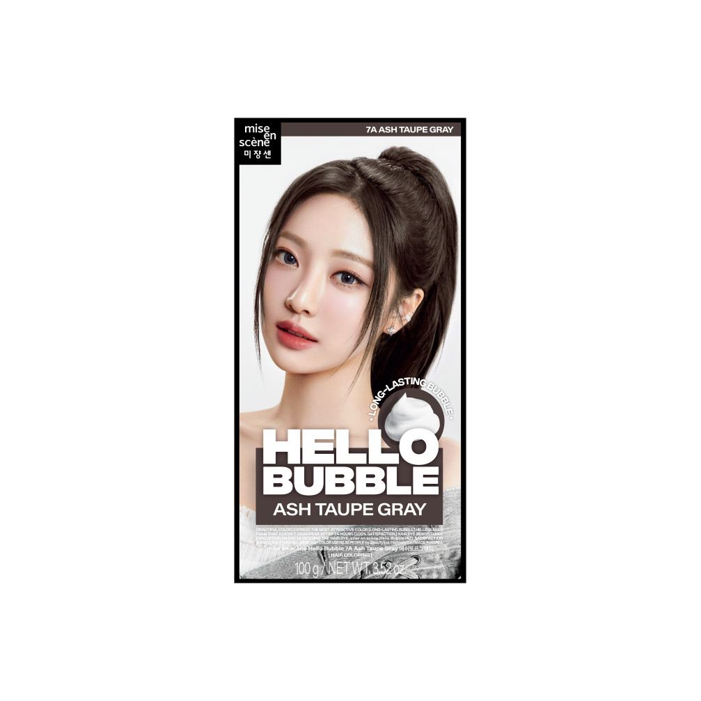 HELLO BUBBLE泡沫染髮劑7A霧灰棕【三友藥妝Tomod's】