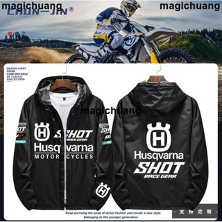 💜極限運動💜HUSQVARNA胡斯瓦納車隊賽車服外套 騎行服機車衝鋒衣夾克 防風防曬戶外運動外套