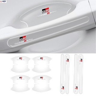 適用於4/8pcs 豐田汽車透明拉手保護貼 Toyota門碗貼GR Racing用於威馳 Rav4 凱美瑞wish R