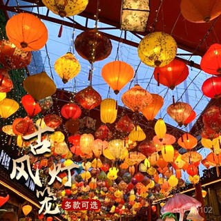 臺灣熱銷國慶元旦春節越南鑽石燈籠戶外仿古異型景點掛飾綢緞花燈街道網紅