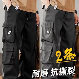 多袋牛仔長褲 寬鬆 工作褲 牛仔褲 貼袋 彈力 伸縮 透氣 耐磨 工裝褲 復古潮流 百搭 寬鬆 VMKD