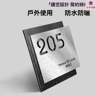 壓剋力門牌號碼 金屬門牌 鋁門牌 信箱弔牌 可客製化 門牌傢用門牌 客製門牌 壓剋力門牌 不銹鋼家用門牌號碼墅戶外入戶門