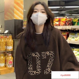 【唯家】40重磅銀狐絨純棉圓領加絨加厚衛衣女冬季寬鬆慵懶上衣