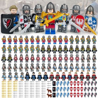 中國古代中世紀古羅馬軍團城堡士兵騎士人仔兒童益智拚裝積木玩具