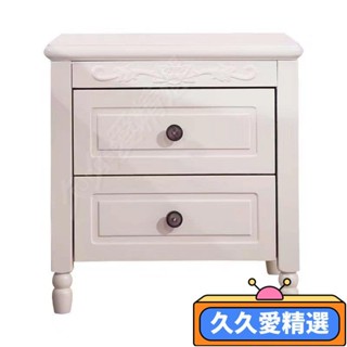 【工廠直銷】韓式全實木床頭櫃美式橡木簡約現代簡易臥室整裝床邊儲物櫃子歐式JJAJ