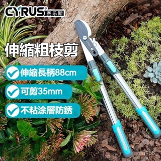 可開發票賽樂斯園藝剪刀修枝剪伸縮長柄強力粗枝剪園林花園手動剪樹枝剪刀