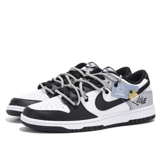 日本代購 Nike Dunk Low 笑臉 做舊 高街 低幫 運動鞋 休閒鞋 板鞋 百搭 時尚 男女款 灰色