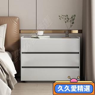 【新品】全實木床頭櫃大三層簡約現代高級感收納櫃新款輕奢主臥高階床邊櫃JJAJ