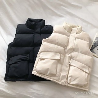 🐱限時下殺🐱秋冬鋪棉背心羽絨棉馬甲 棉服 馬甲外套 羽絨外套外套顯瘦韓版保暖背心 小可愛工作潮外套鋪棉背心 外套 QQA