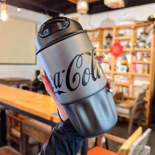 🔥精品低價🔥 NONOO可口可樂保溫杯女高顔值咖啡杯水杯316不銹鋼保冷車載隨行杯 UWFI