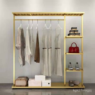 【新款促銷】服裝店展示架衣帽架落地式家用多層收納架男女裝掛衣架鐵藝置物架