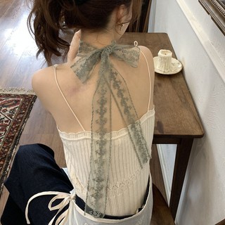 台灣現/貨圍巾🌹CHUXINSTILL品牌蕾絲長款窄版甜美飄帶女 絲巾 頸飾 圍巾 飄帶 圍脖 鏤空裝飾搭配領巾綁髮帶