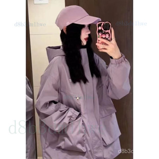臺灣出貨🚚美式複古戶外衝鋒衣連帽外套女秋季國潮山係機能工裝運動休閒夾剋