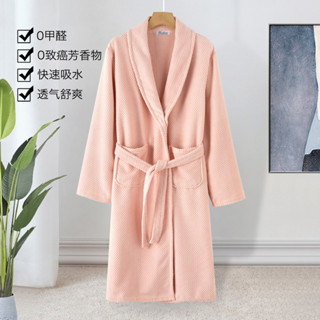 方方💗珊瑚絨睡袍 加長加厚款珊瑚絨睡袍男女情侶 保暖睡袍 浴袍 連身睡衣 男女款睡衣 秋冬加厚睡袍菠蘿格浴袍四季男女通用