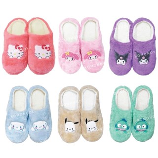 【現貨】小禮堂 Sanrio 三麗鷗 毛茸茸室內拖鞋 23-25cm (探頭款) Kitty 美樂蒂 酷洛米