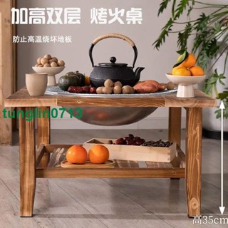 （免運）農村老式鑄鐵烤火盆炭火盆取暖烤火爐家用碳盆燒烤架碳盆圍爐煮茶