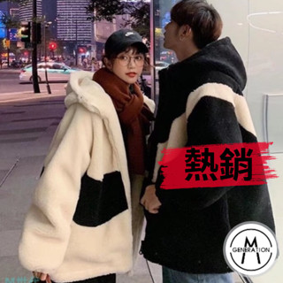 【M世代】羊羔毛外套 絨毛外套 保暖情侶裝 羊羔毛外套男加絨加厚冬季棉襖韓版潮流學生情侶棉服冬天(BCY003