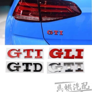 專用VOLKSWAGEN 1 ✿ 大眾高爾夫 Polo 的金屬 GTI GTD GLI 後行李箱標誌徽章貼紙貼花