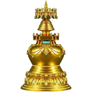 【免運 下單請先聊聊】擺件噶噹塔菩提塔純銅家居精工辦公裝飾桌麵銅製寶塔沉實嘎噹塔