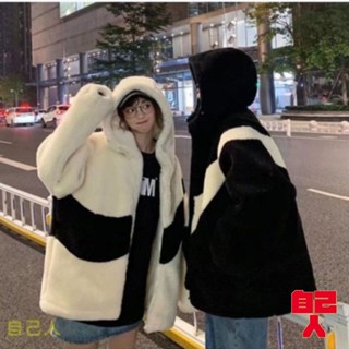 【自己人】學生情侶棉服冬天 羊羔毛外套 絨毛外套 保暖情侶裝 羊羔毛外套男加絨加厚冬季棉襖韓版潮流(BCY003