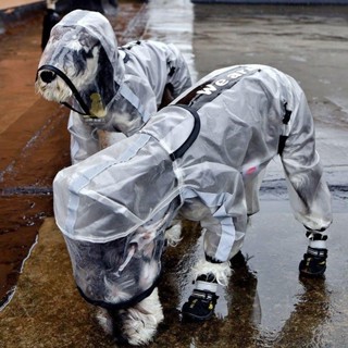 🐶寵幸優品 狗狗雨衣四腳防水中小型犬寵物泰迪全包比熊雪納瑞透明春秋裝衣服 寵物戶外防水雨衣